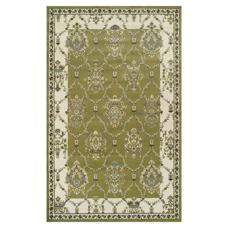 Charlton Home Anselm Oriental Olive Green/Gray/Beige Area Rug & Reviews